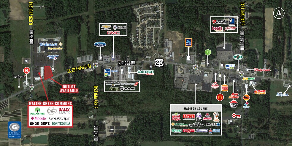 6067 N Ridge Rd, Madison, OH à louer - Aérien – Image 3 sur 10