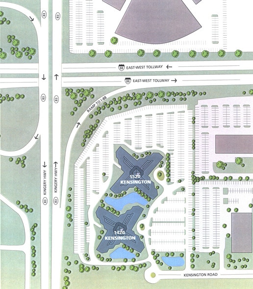 1520 Kensington Rd, Oak Brook, IL à louer - Plan de site – Image 3 sur 8