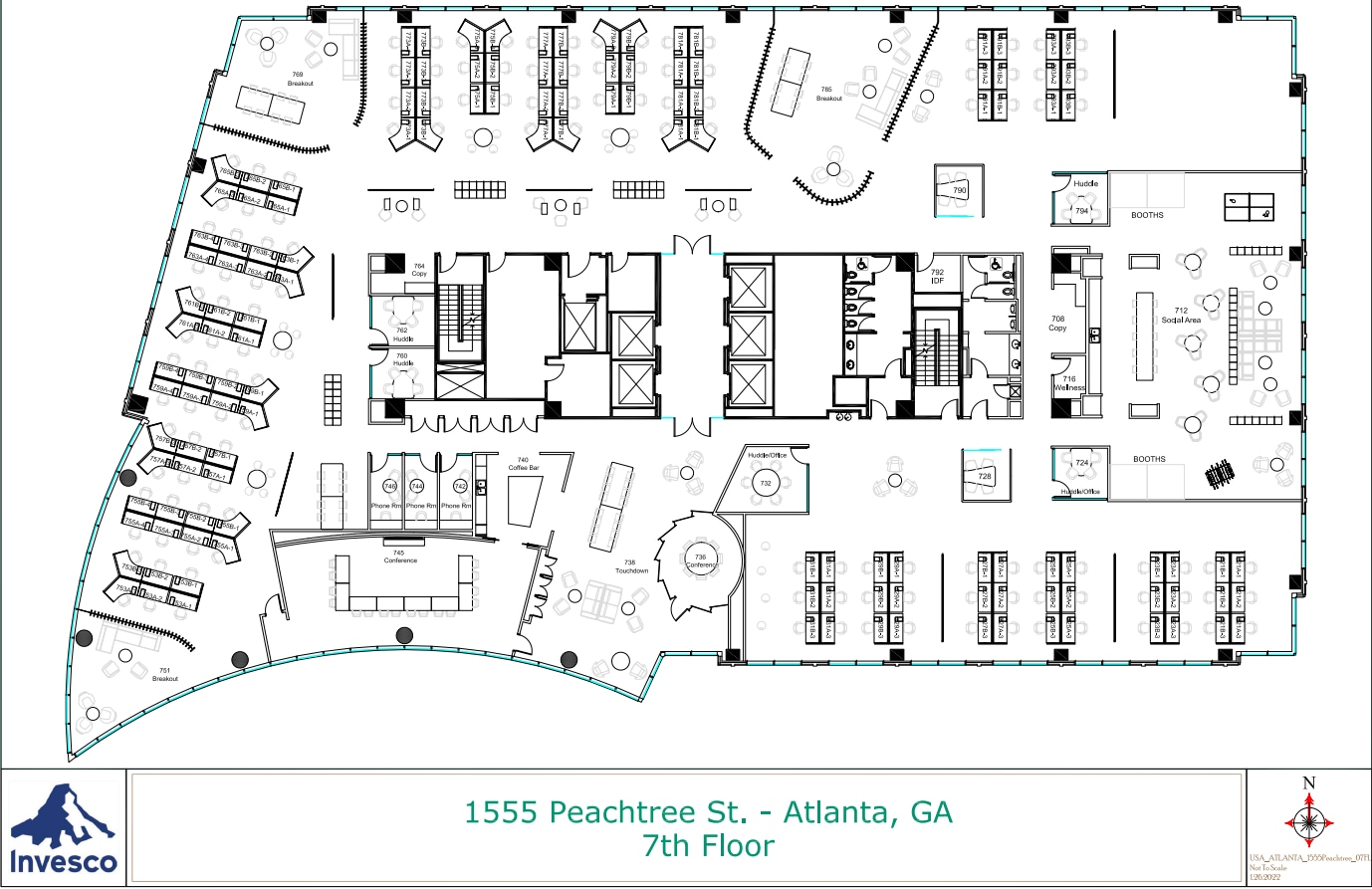 1555 Peachtree St, Atlanta, GA à louer Plan d’étage– Image 1 sur 1
