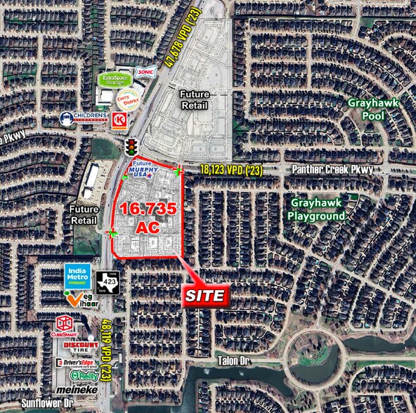 Fm 423, Frisco, TX à vendre - Aérien – Image 2 sur 6
