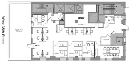 21 W 38th St, New York, NY à louer Plan d’étage– Image 1 sur 5