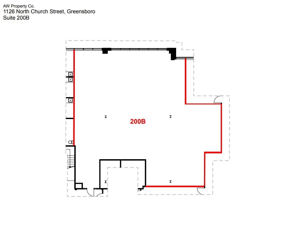 1126 N Church St, Greensboro, NC à louer Plan d’étage– Image 1 sur 1