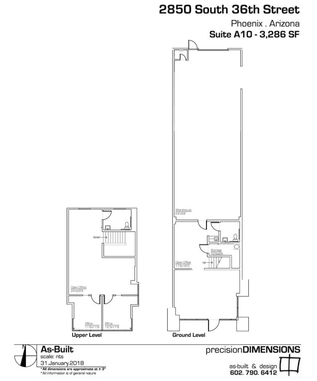 3001 S 35th St, Phoenix, AZ à louer Plan d’étage– Image 1 sur 5