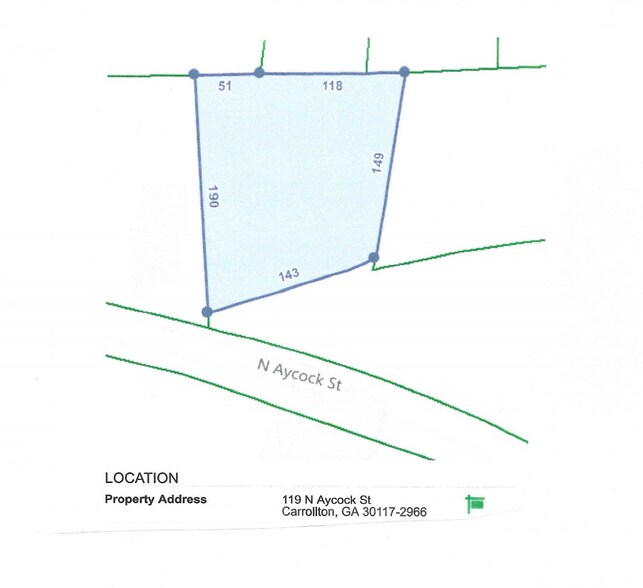 119 N Aycock St, Carrollton, GA à vendre - Plan cadastral – Image 3 sur 6