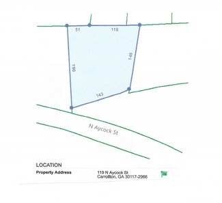 Plus de détails pour 119 N Aycock St, Carrollton, GA - Terrain à vendre