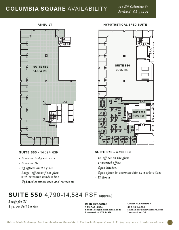 111 SW Columbia St, Portland, OR à louer Plan d’étage– Image 1 sur 1
