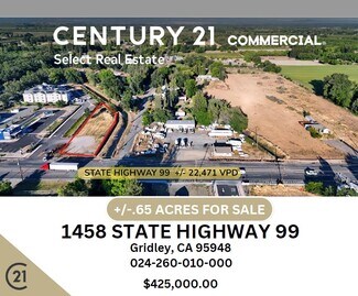 Plus de détails pour 1458 Highway 99, Gridley, CA - Terrain à vendre