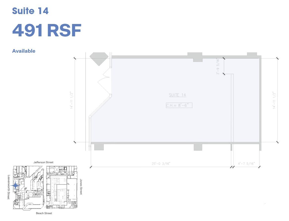 333 Jefferson St, San Francisco, CA à louer Plan d’étage– Image 1 sur 1