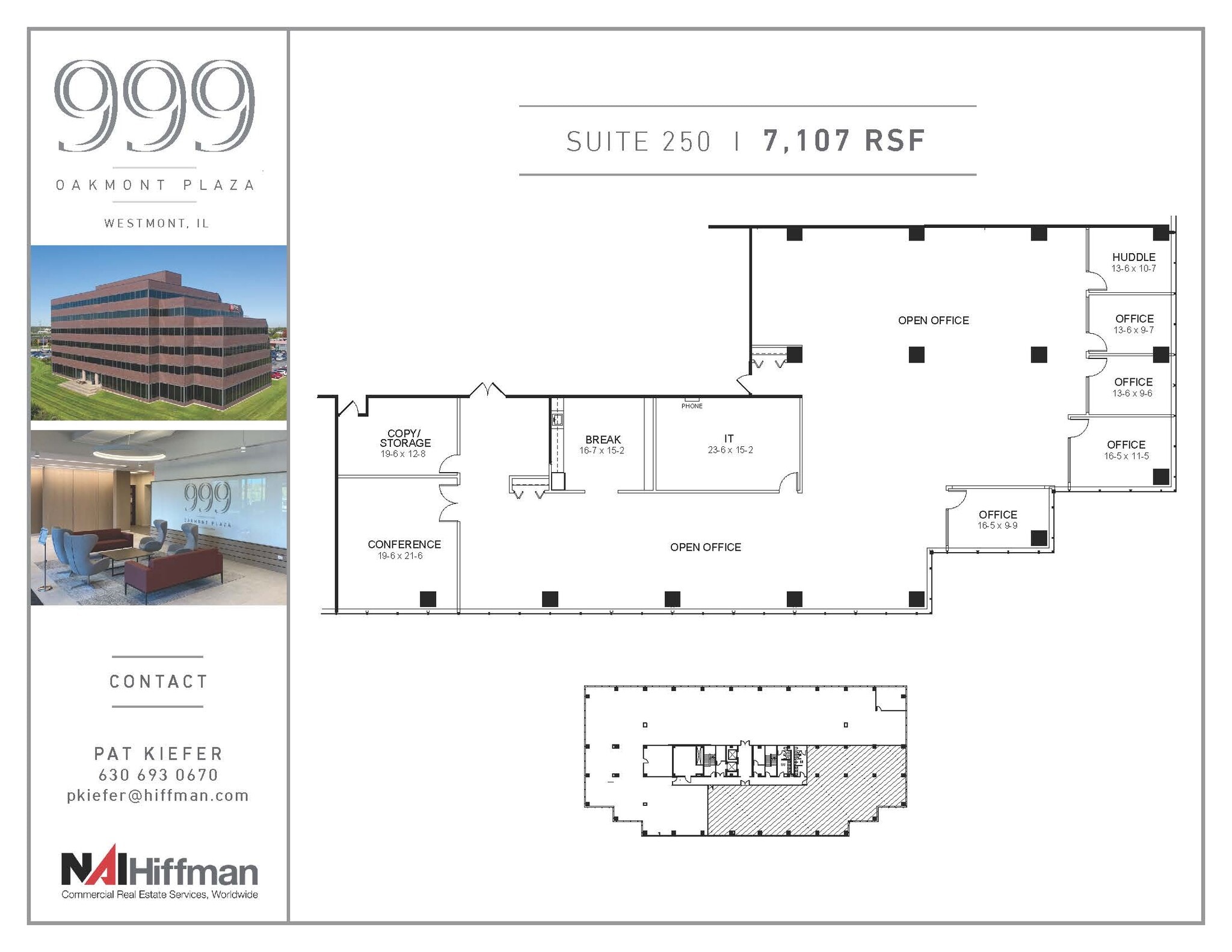 999 Oakmont Plaza Dr, Westmont, IL à louer Plan d’étage– Image 1 sur 1