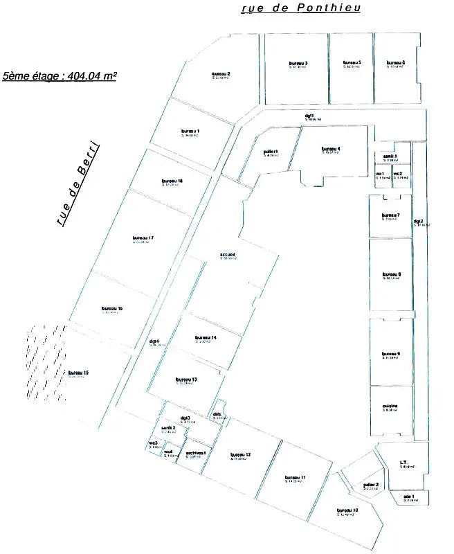 Bureau dans Paris à louer Plan d’étage– Image 1 sur 10