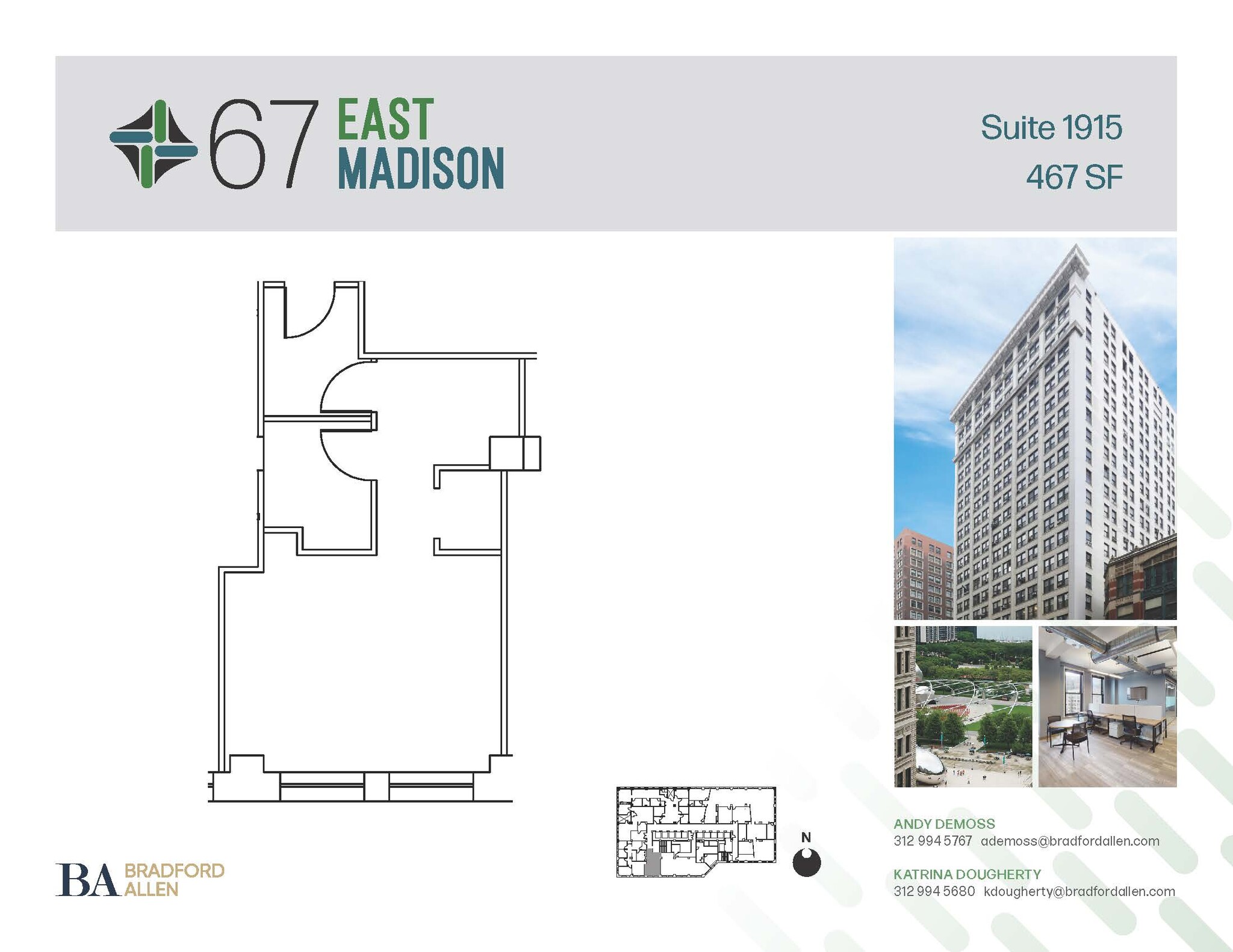 67 E Madison St, Chicago, IL à louer Plan d’étage– Image 1 sur 1