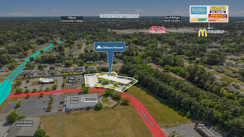 2305 Madison Dr W, Wilson, NC à vendre - Photo de l’immeuble – Image 2 sur 5