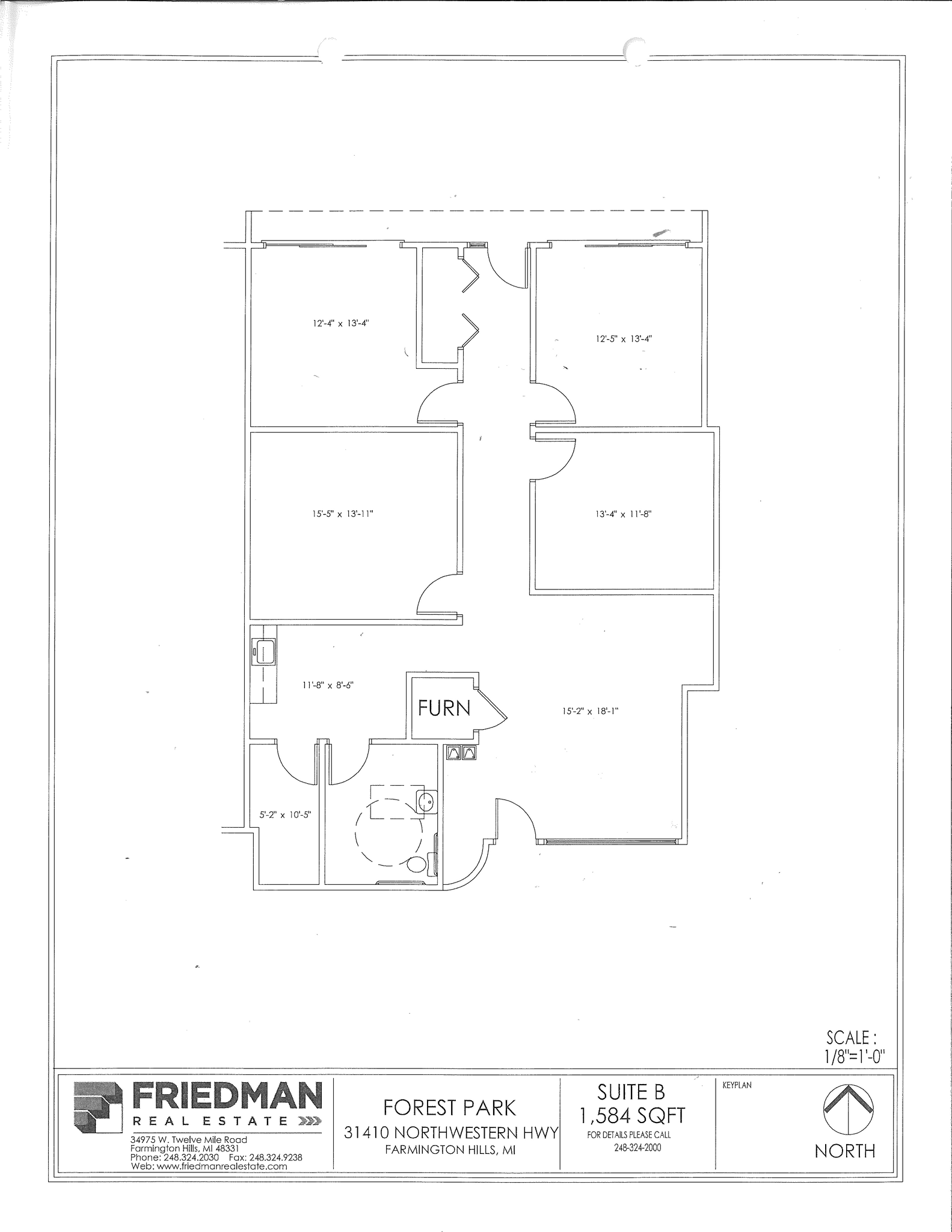 31390-31396 Northwestern Hwy, Farmington Hills, MI à louer Plan d’étage– Image 1 sur 2