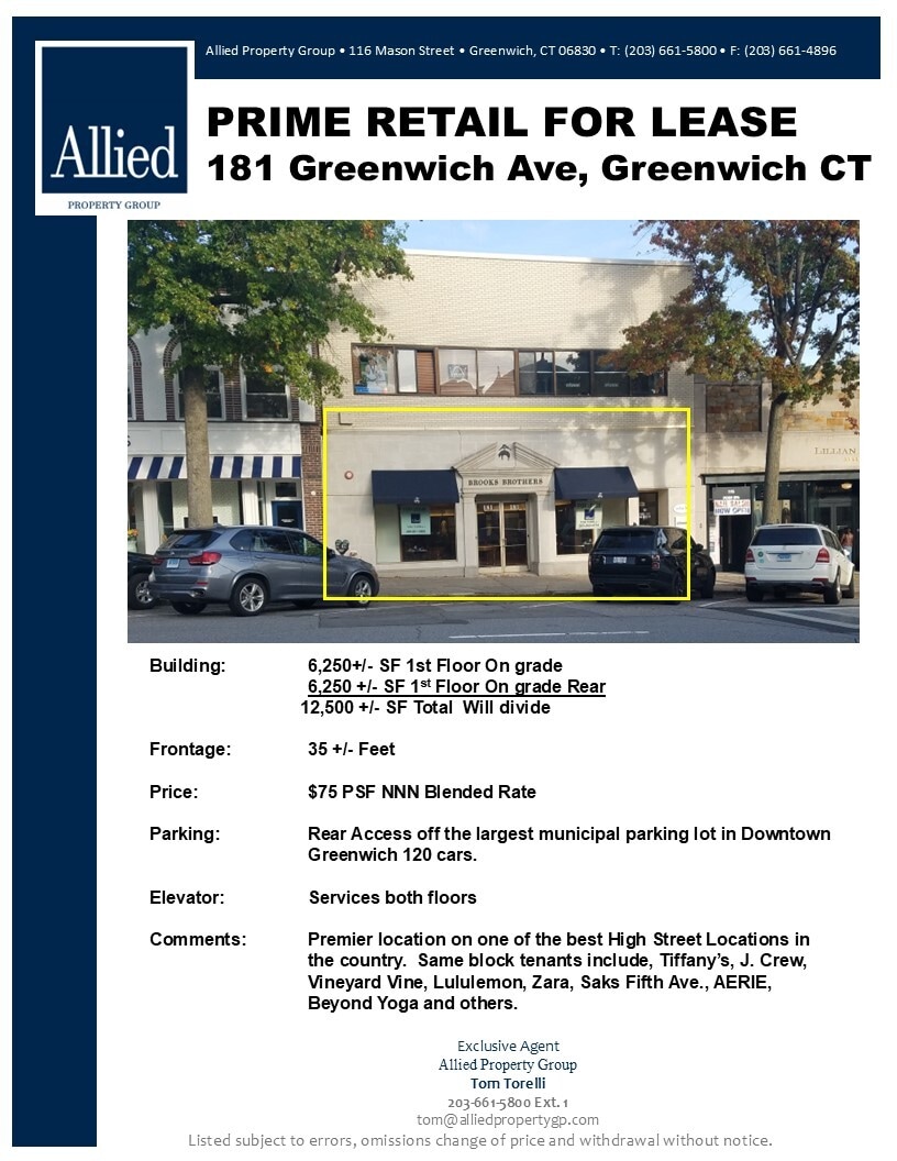 181 Greenwich Ave, Greenwich, CT à louer Photo intérieure– Image 1 sur 3