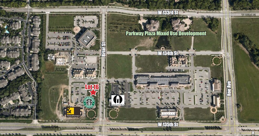 135th & Briar St, Leawood, KS à vendre - Aérien – Image 1 sur 1
