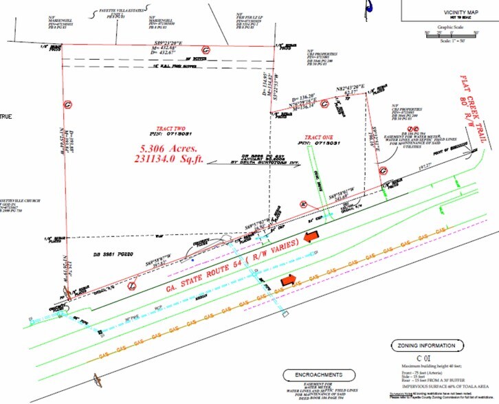 Highway 54, Fayetteville, GA à vendre - Plan cadastral – Image 2 sur 2