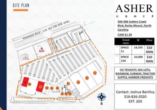 538 Sutters Creek Blvd, Rocky Mount, NC à louer Plan de site– Image 1 sur 1