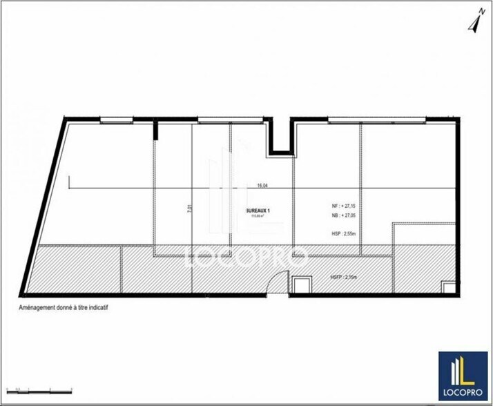 Bureau dans Nice à vendre - Plan d’étage – Image 2 sur 5