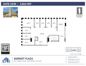 801 Cherry St, Fort Worth, TX à louer Plan d’étage– Image 1 sur 8