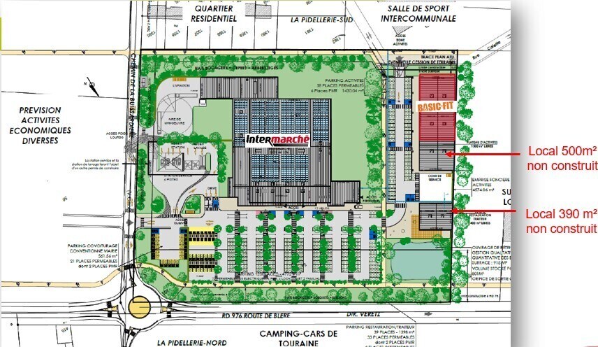 Local commercial dans Véretz à louer Plan de site– Image 1 sur 3