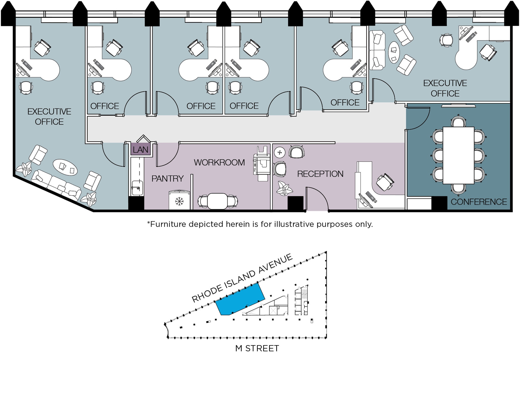 1730 Rhode Island Ave NW, Washington, DC à louer Plan d’étage– Image 1 sur 1