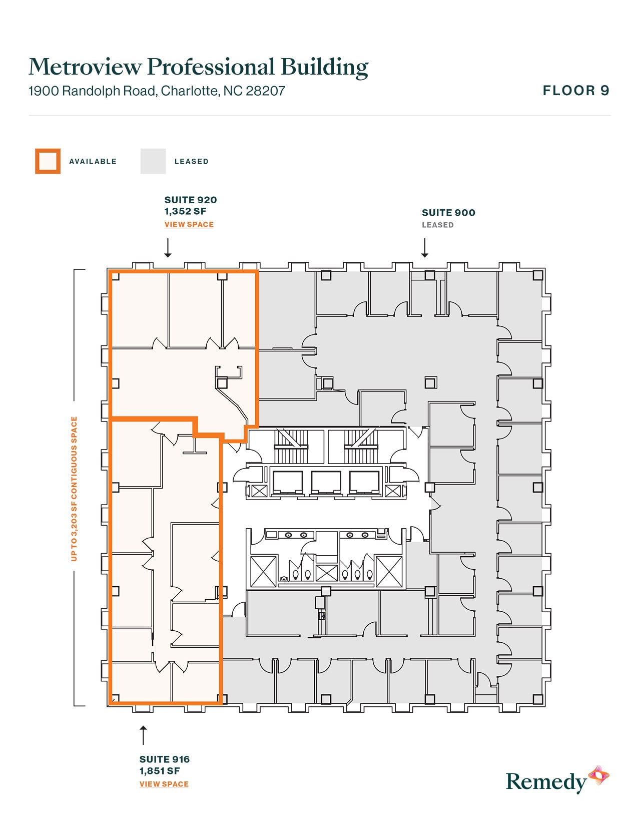 1900 Randolph Rd, Charlotte, NC à louer Plan d’étage– Image 1 sur 1