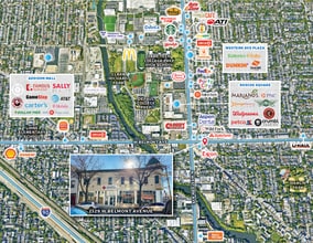 2329 W Belmont Ave, Chicago, IL - VUE AÉRIENNE vue de carte