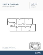 9800 Richmond Ave, Houston, TX à louer Plan d’étage– Image 1 sur 1