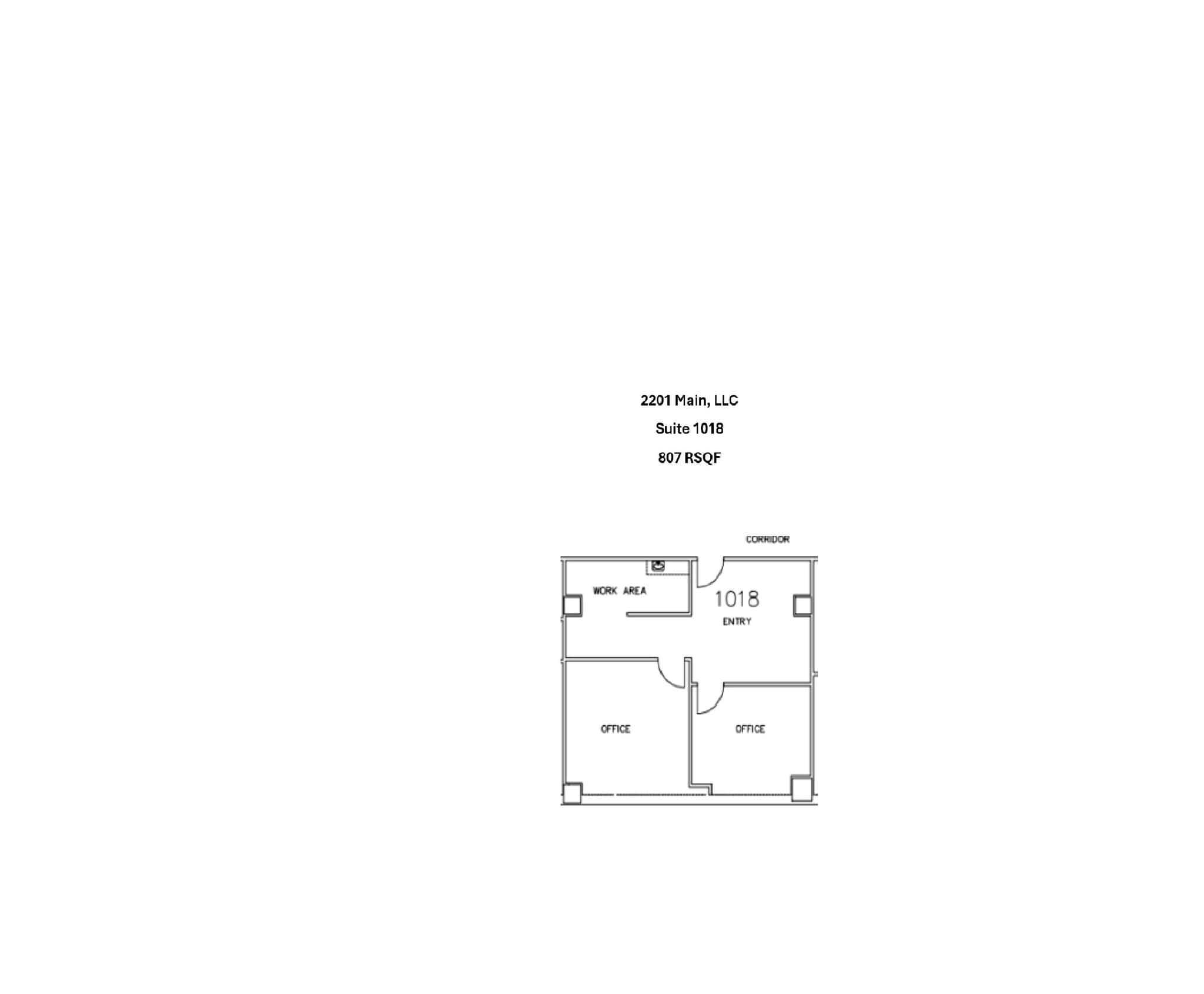 2201 Main St, Dallas, TX à louer Plan d’étage type– Image 1 sur 1