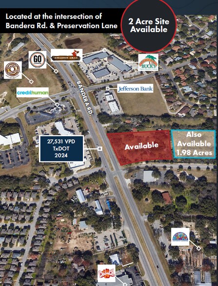 8682 Bandera Rd, San Antonio, TX à louer - Aérien – Image 2 sur 2
