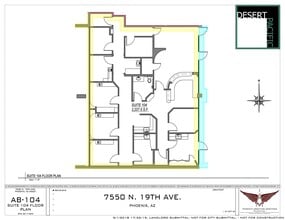 7550 N 19th Ave, Phoenix, AZ à louer Plan d’étage– Image 1 sur 24
