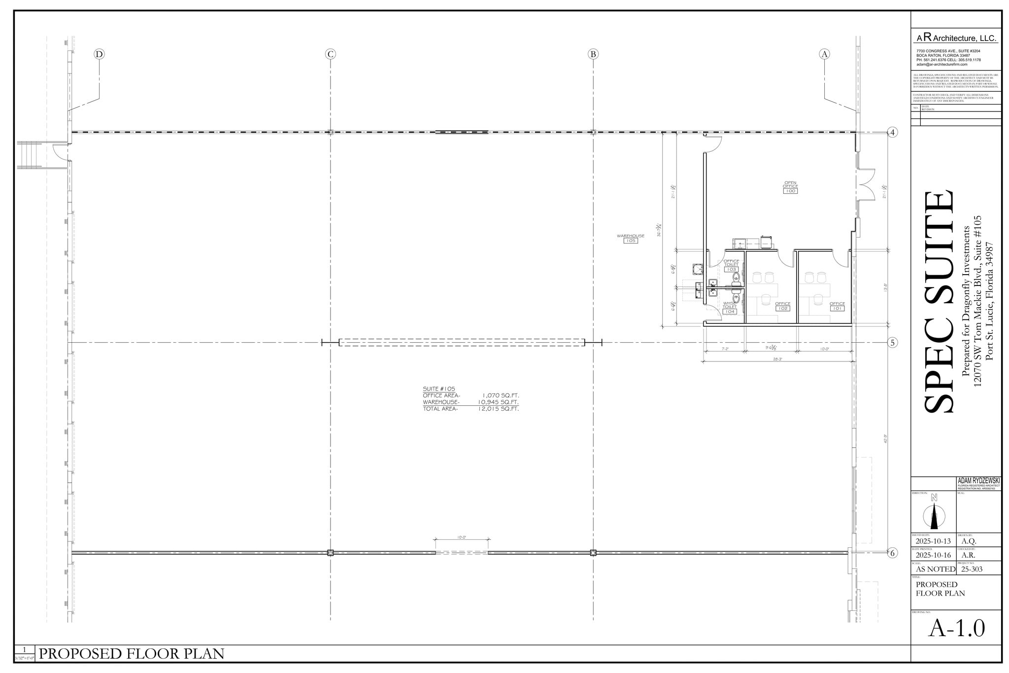 12070 SW Tom Mackie Blvd, Port Saint Lucie, FL à louer Plan de site– Image 1 sur 2