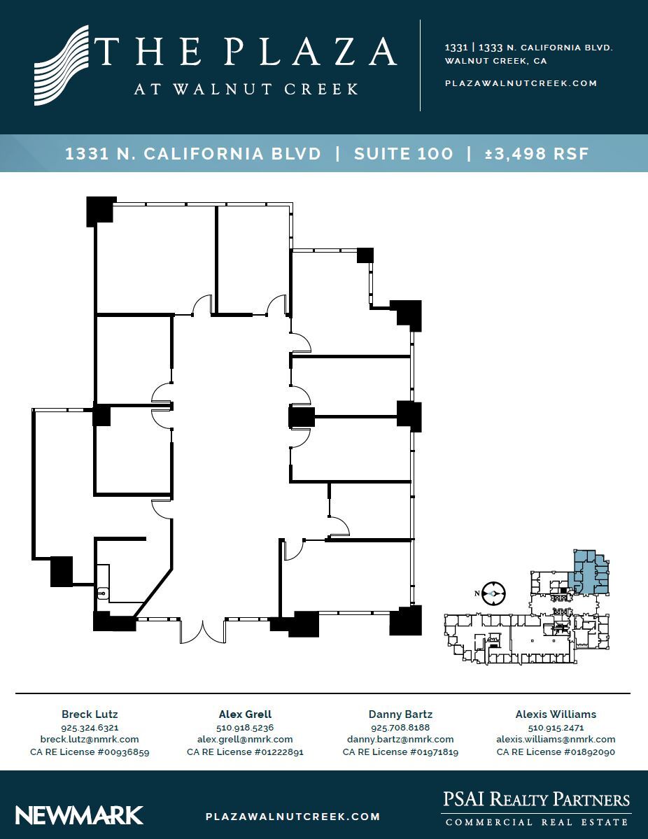 1331 N California Blvd, Walnut Creek, CA à louer Plan d’étage– Image 1 sur 1