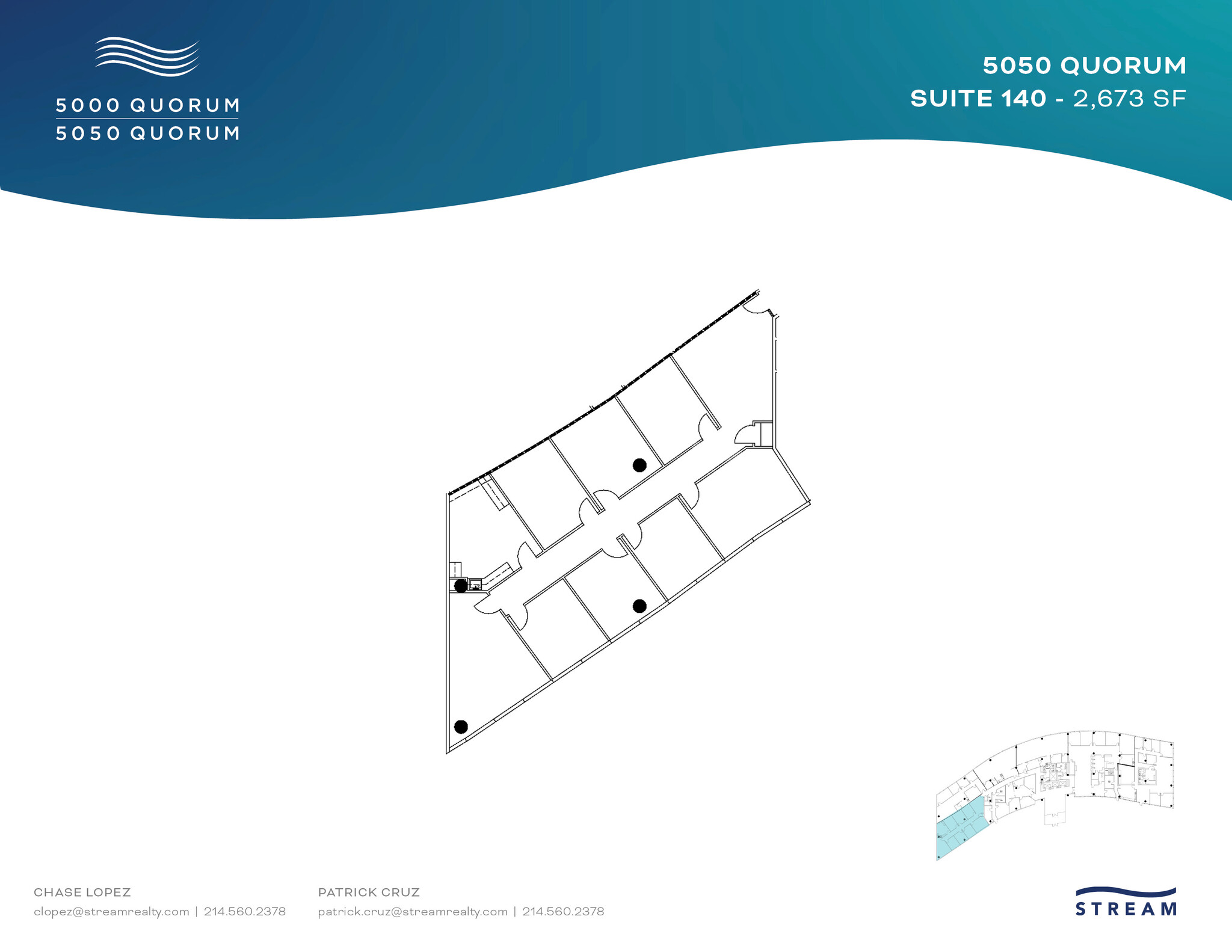 5050 Quorum Dr, Dallas, TX à louer Plan d’étage– Image 1 sur 1