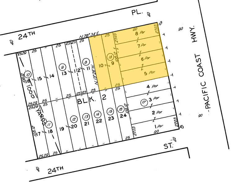 2447 Pacific Coast Hwy, Hermosa Beach, CA à louer - Plan cadastral – Image 2 sur 2