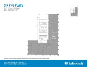 1 PPG Pl, Pittsburgh, PA à louer Plan d’étage– Image 1 sur 1