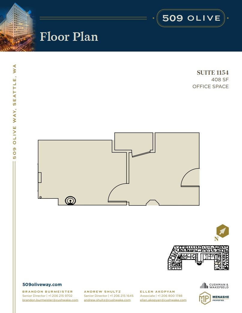 509 Olive Way, Seattle, WA à louer Plan d’étage– Image 1 sur 1