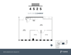 4525 Lemmon Ave, Dallas, TX à louer Plan d’étage– Image 1 sur 4