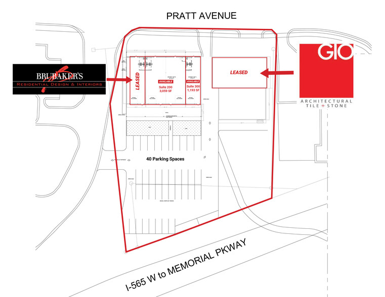 403-407 Pratt Ave NE, Huntsville, AL à louer - Plan de site – Image 3 sur 3