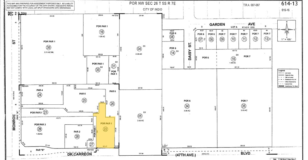 46900 Monroe St, Indio, CA à louer - Plan cadastral – Image 2 sur 2