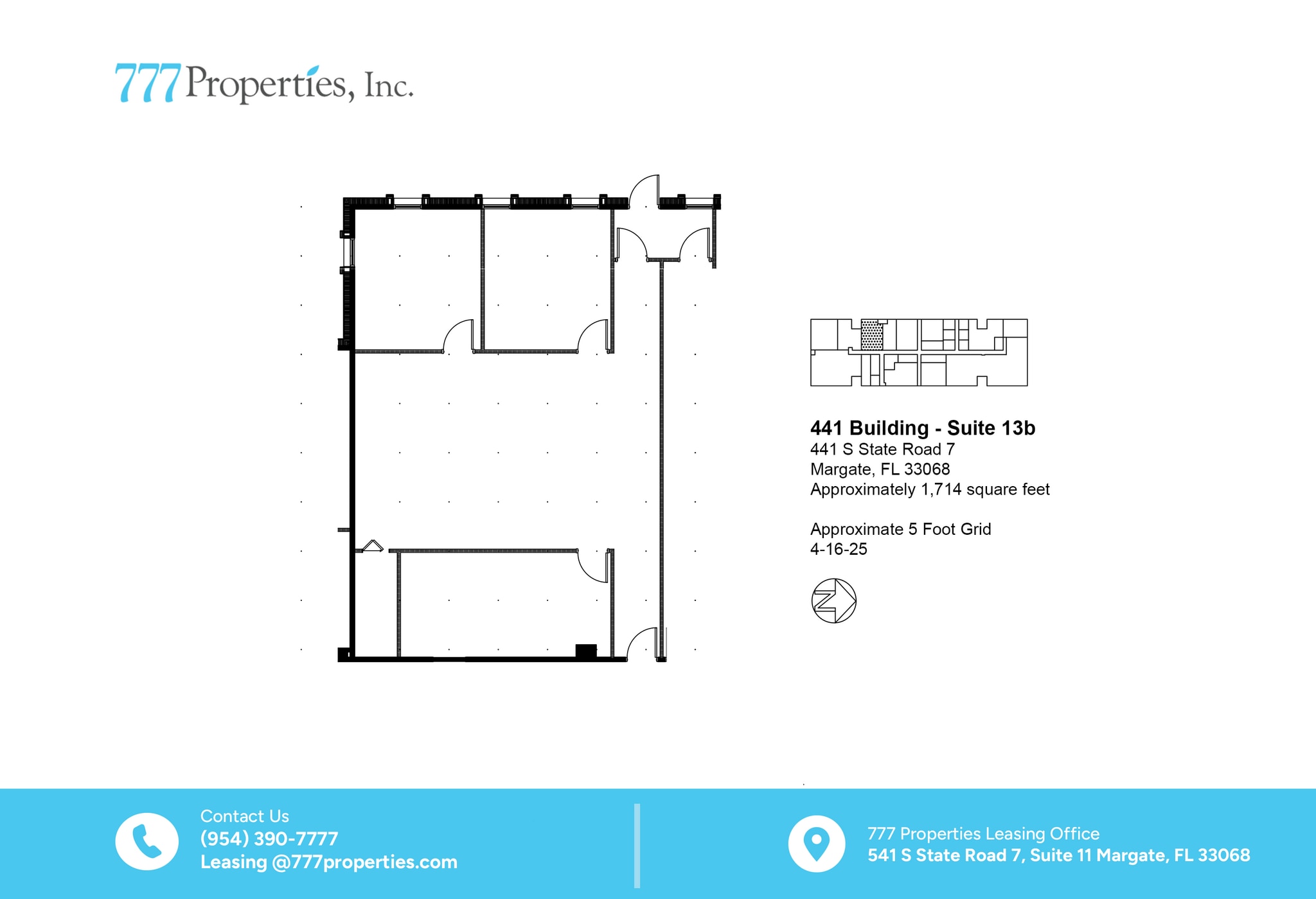 441 S State Road 7, Margate, FL à louer Plan d’étage– Image 1 sur 1