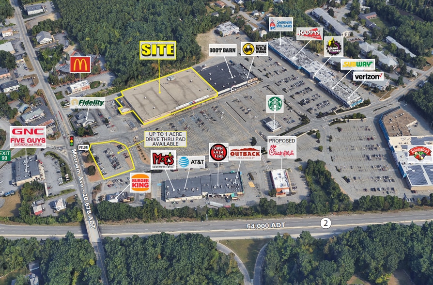 875-977 Merriam Ave, Leominster, MA à louer - Aérien – Image 1 sur 6