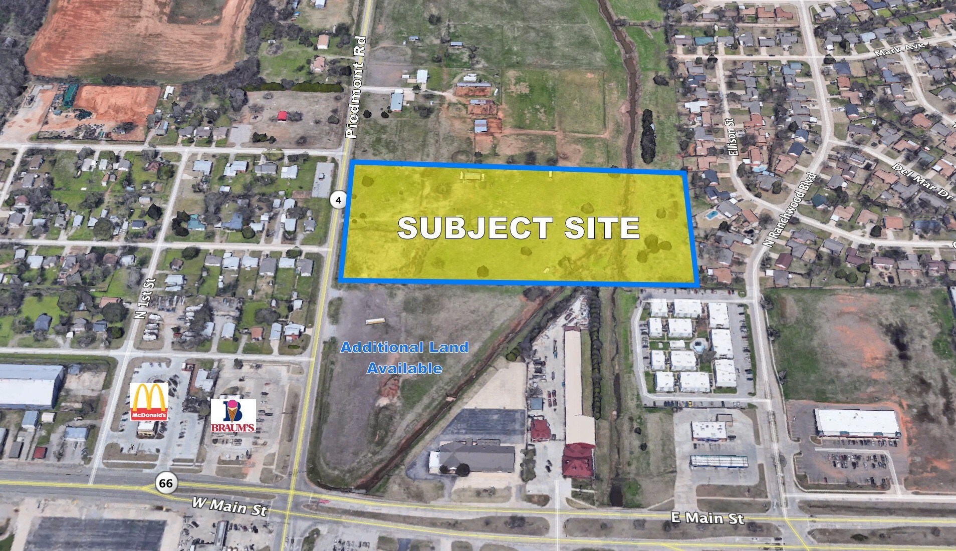 300 Blk N Piedmont Rd, Yukon, OK à vendre Aérien– Image 1 sur 2
