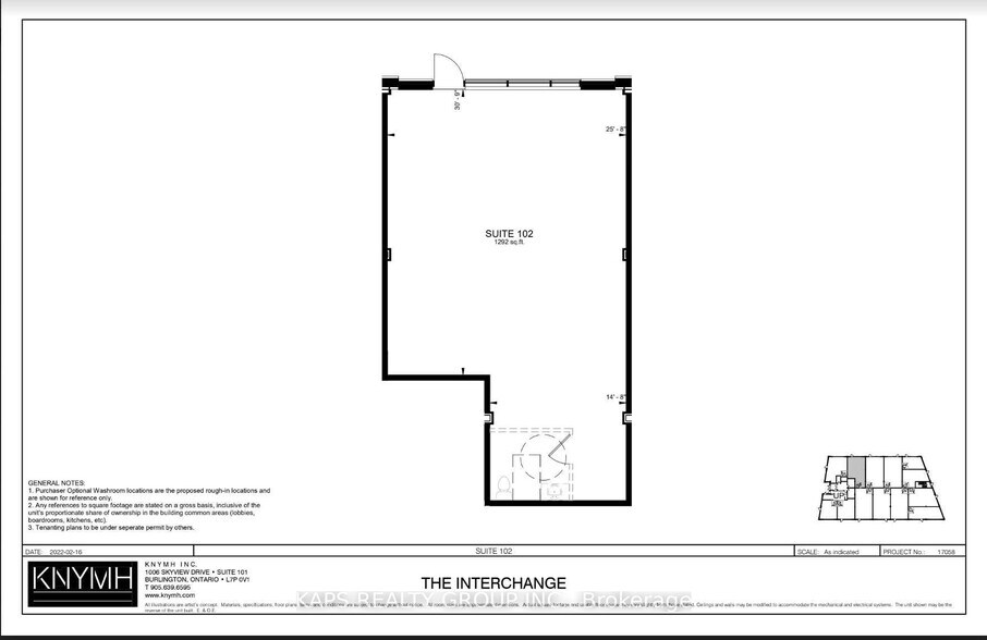 1670 N Service Rd E, Oakville, ON à louer - Plan d’étage – Image 3 sur 4