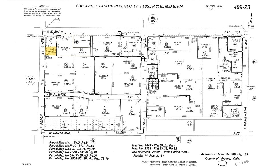 288-380 W Shaw Ave, Clovis, CA à louer - Plan cadastral – Image 2 sur 3