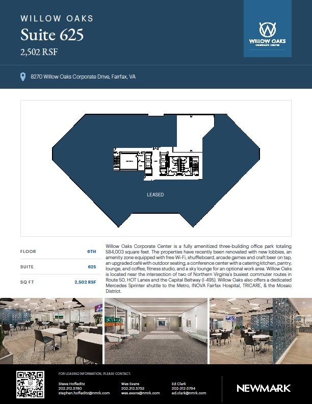 8260-8280 Willow Oaks Corporate Dr, Fairfax, VA à louer Plan d’étage– Image 1 sur 1