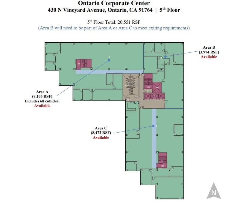 430 N Vineyard Ave, Ontario, CA à louer Plan d’étage– Image 1 sur 14