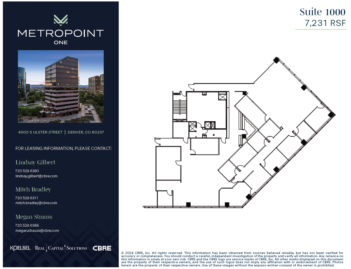 4600 S Ulster St, Denver, CO à louer Plan d’étage– Image 1 sur 1