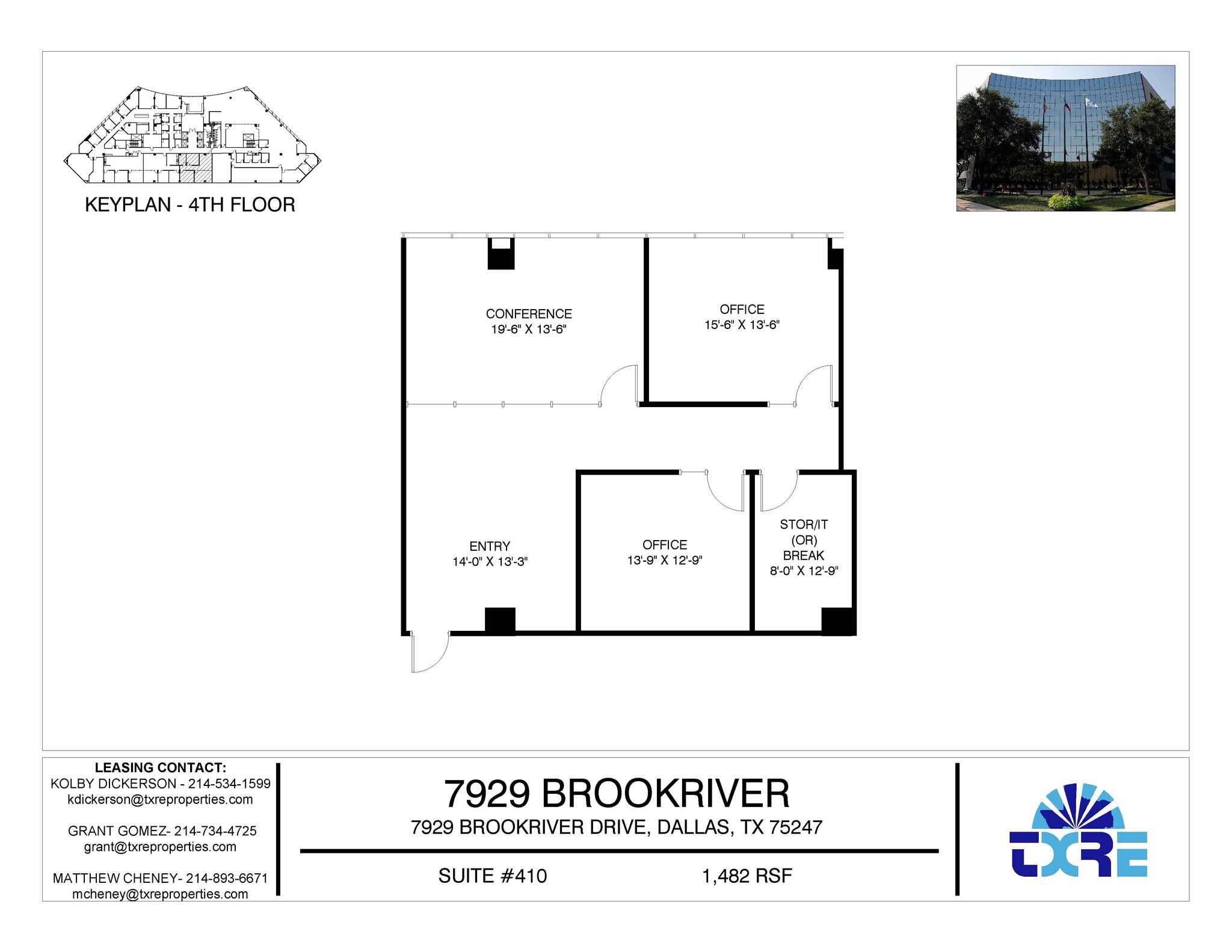 7929 Brookriver Dr, Dallas, TX à louer Plan d’étage– Image 1 sur 7