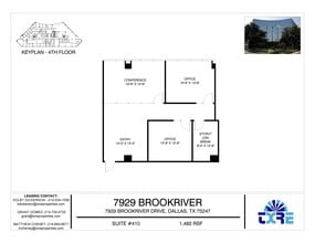7929 Brookriver Dr, Dallas, TX à louer Plan d’étage– Image 1 sur 7